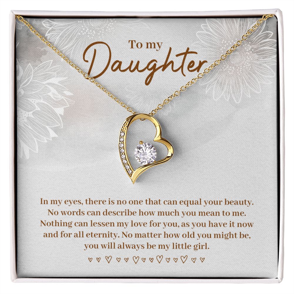 Daughter In My Eyes -Forever Love Heart Necklace