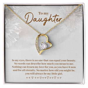 Daughter In My Eyes -Forever Love Heart Necklace