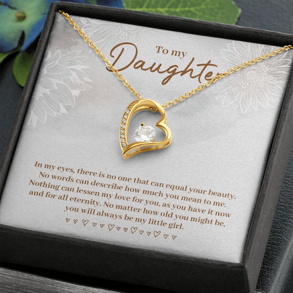 Daughter In My Eyes -Forever Love Heart Necklace
