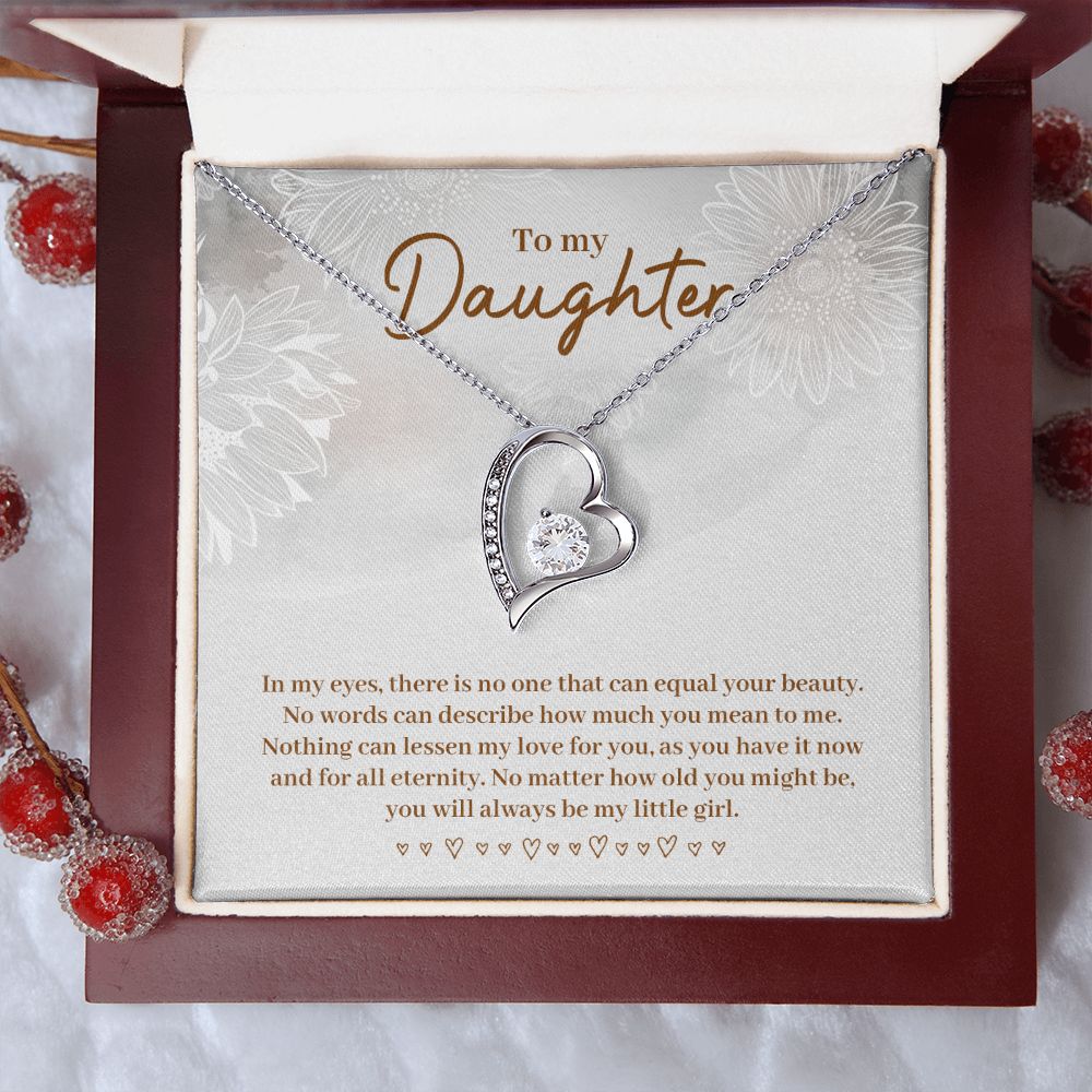 Daughter In My Eyes -Forever Love Heart Necklace