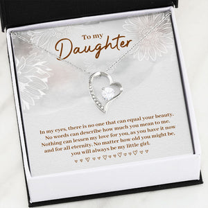 Daughter In My Eyes -Forever Love Heart Necklace