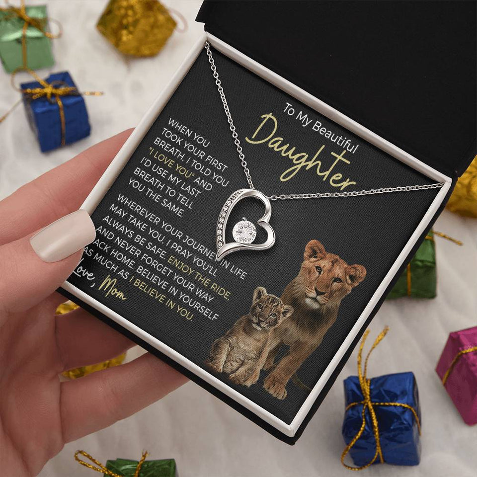 Daughter Journey Forever Love Heart Necklace