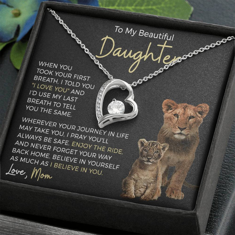 Daughter Journey Forever Love Heart Necklace