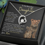 Daughter Journey Forever Love Heart Necklace