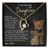 Daughter Journey Forever Love Heart Necklace