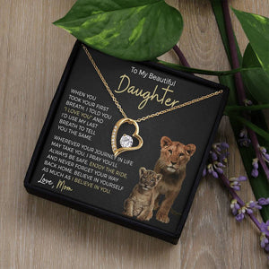 Daughter Journey Forever Love Heart Necklace