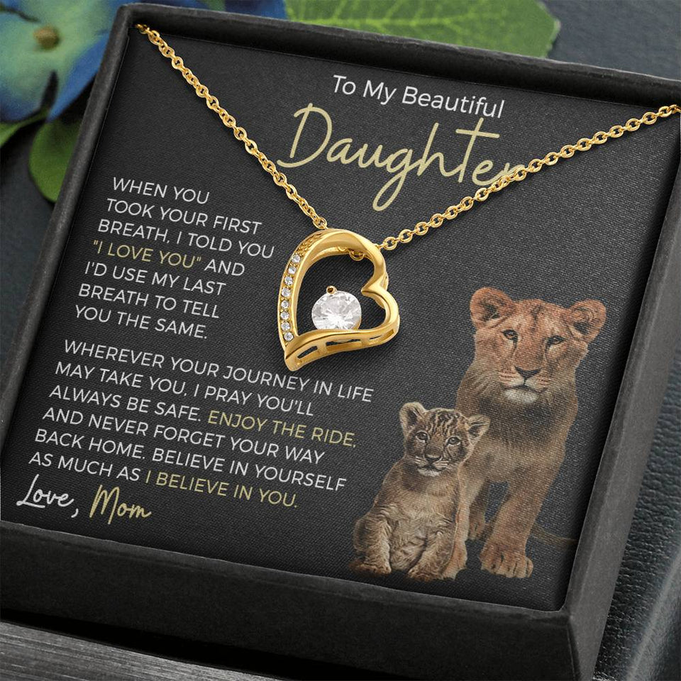 Daughter Journey Forever Love Heart Necklace