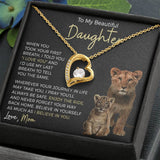 Daughter Journey Forever Love Heart Necklace