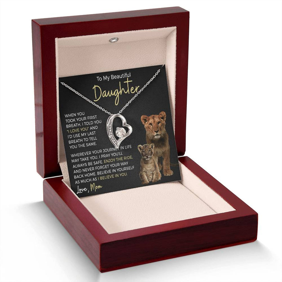 Daughter Journey Forever Love Heart Necklace