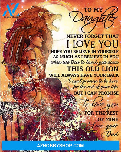 Daughter Lion Canvas From Dad To My Daughter Never Forget That I Love You Canvas Wall Art Full Size