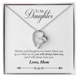 Daughter - No Matter Where You Go - Forever Love Heart Necklace