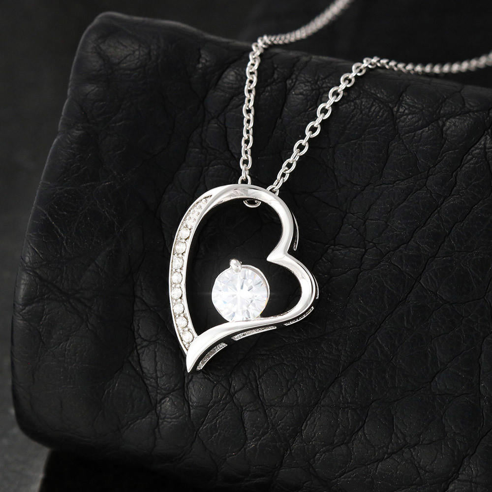 Daughter - No Matter Where You Go - Forever Love Heart Necklace