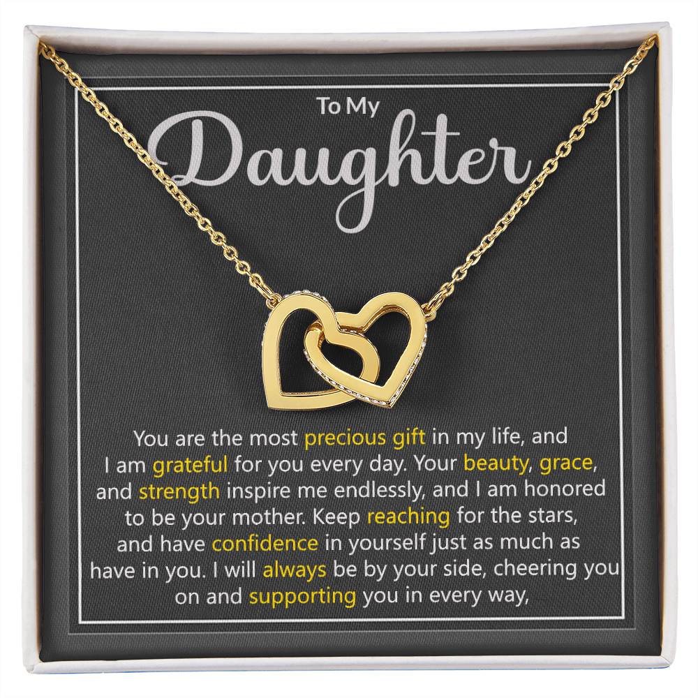 Daughter Precious Gift Interlocking Hearts Necklace Gift