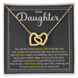 Daughter Precious Gift Interlocking Hearts Necklace Gift