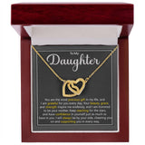 Daughter Precious Gift Interlocking Hearts Necklace Gift