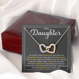 Daughter Precious Gift Interlocking Hearts Necklace Gift