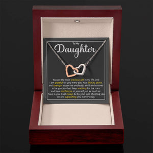Daughter Precious Gift Interlocking Hearts Necklace Gift