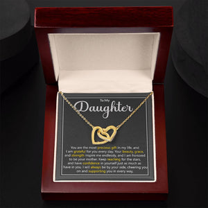 Daughter Precious Gift Interlocking Hearts Necklace Gift