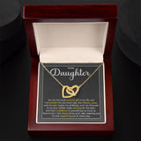 Daughter Precious Gift Interlocking Hearts Necklace Gift