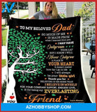Daughter To My Beloved Dad Thank You Fathers Day Fleece Blanket Gift For Dad | Family Blanket