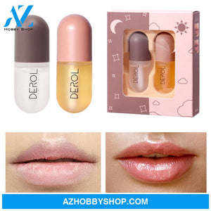 Day Night Instant Volume Lip Plumper Oil Clear Lasting Nourishing Repairing Reduce Fine Line Care