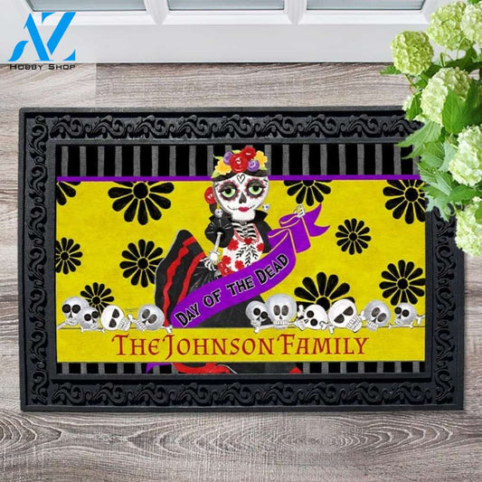 Day of the Dead Senora Personalized Doormat - 18" x 30"