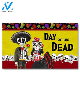 Day of the Dead Sugar Skull Couple Doormat - 18" x 30"