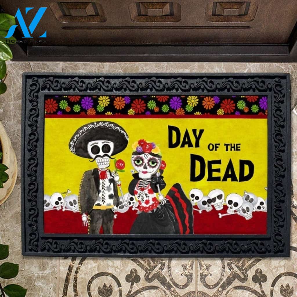 Day of the Dead Sugar Skull Couple Doormat - 18