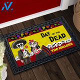 Day of the Dead Sugar Skull Couple Personalized Doormat - 18" x 30"