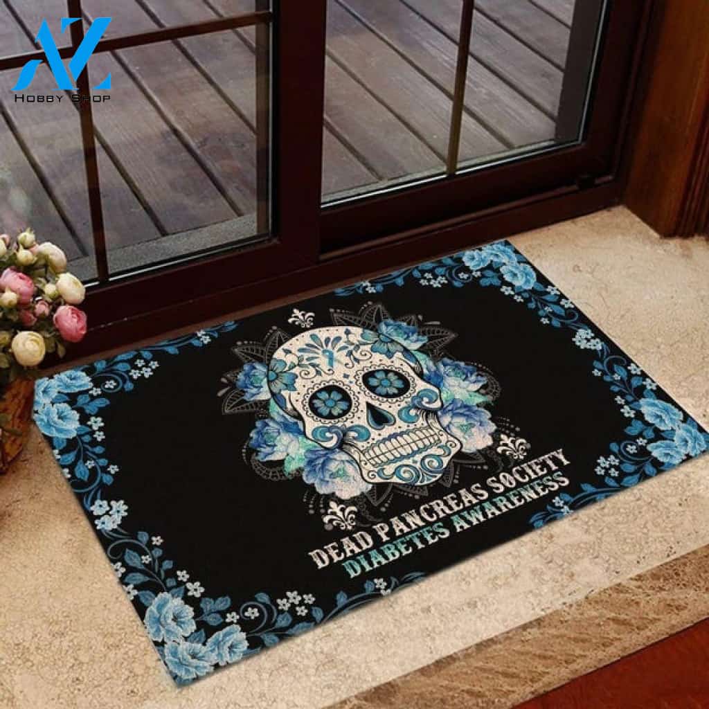 Dead Panceas Society Diabetes Awareness Doormat Housewarming Gift Family Welcome Mat Gift for Friend Family