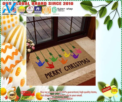 Deaf Pride merry Christmas doormat – LIMITED EDITION