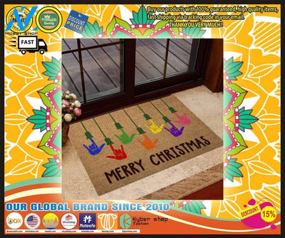 Deaf Pride merry Christmas doormat – LIMITED EDITION