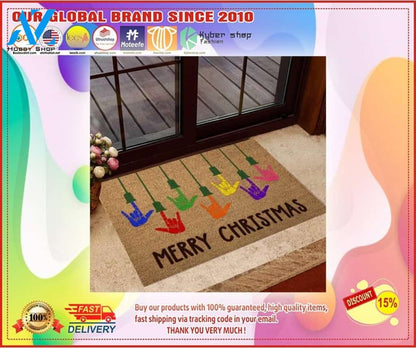 Deaf Pride merry Christmas doormat – LIMITED EDITION