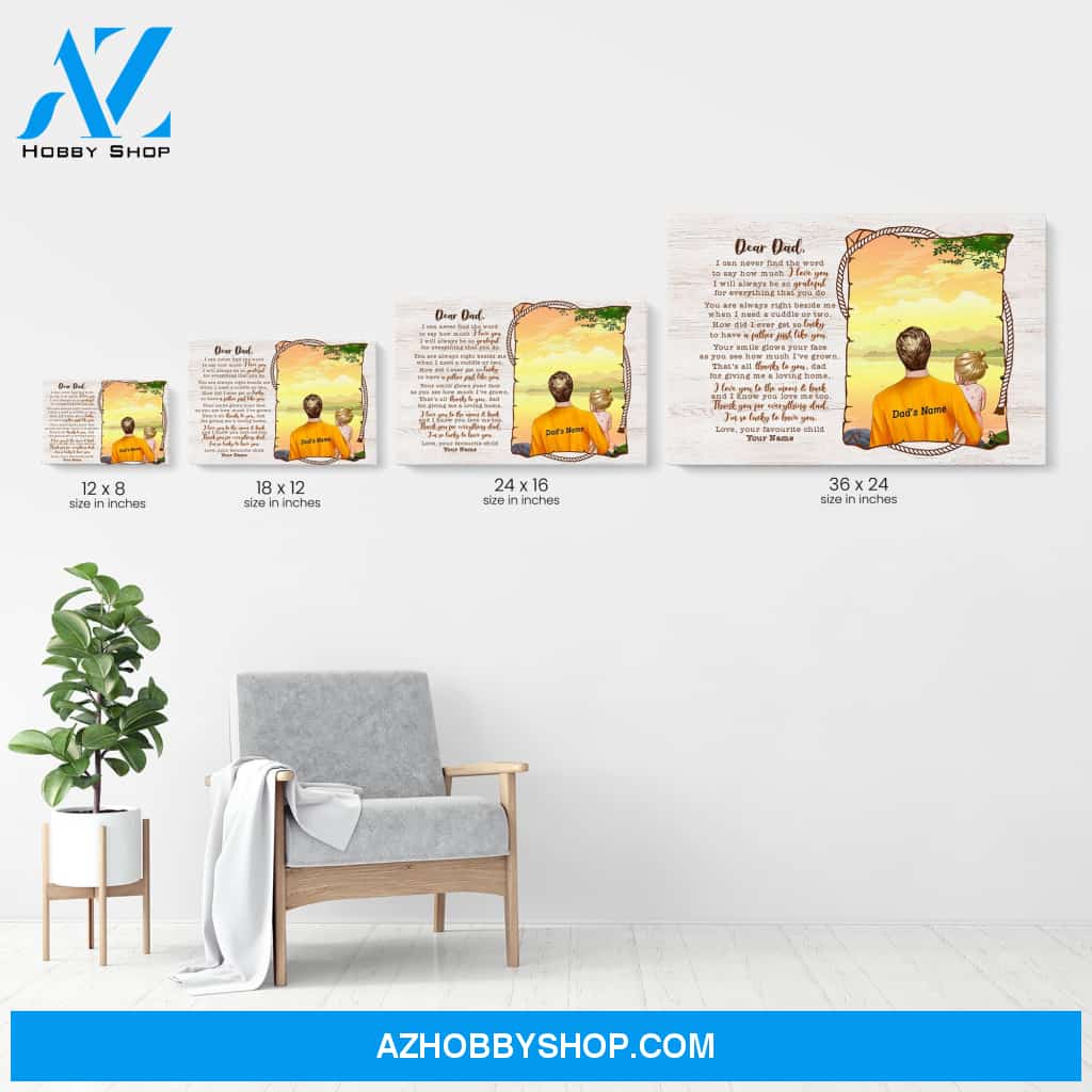 Dear Dad, I Love You To The Moon And Back Canvas & Poster