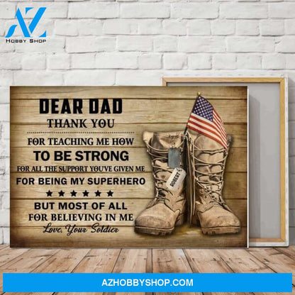 Dear Dad - Personalized Canvas