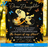 Dear Daughter You Are A Window To My Past Sunflowers Blanket Gift For Daughter 