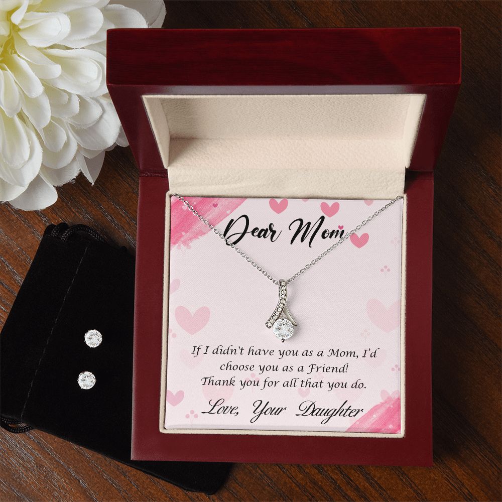 Dear Mom Alluring Beauty Necklace Earring Set
