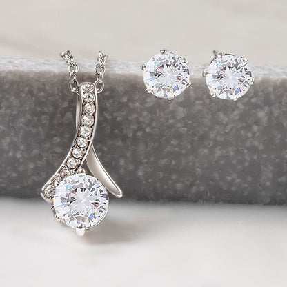 Dear Mom Alluring Beauty Necklace Earring Set