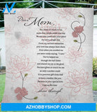 Dear Mom Fleece Blanket Letter From Daughter - Gift For Mother's Day, Christmas Gift | Family Blanket