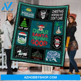 Dear Santa Define Good Christmas Funny Fleece Blanket Gift For People Home Decor Bedding Couch Sofa Soft And Comfy Cozy