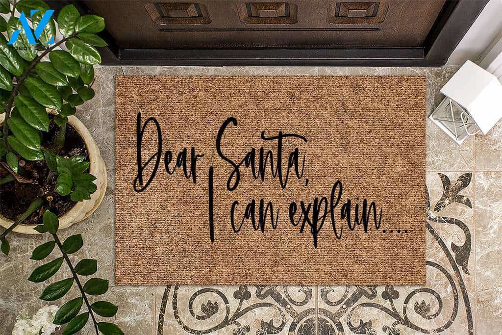 Dear Santa I Can Explain Christmas Doormat | Welcome Mat | House Warming Gift