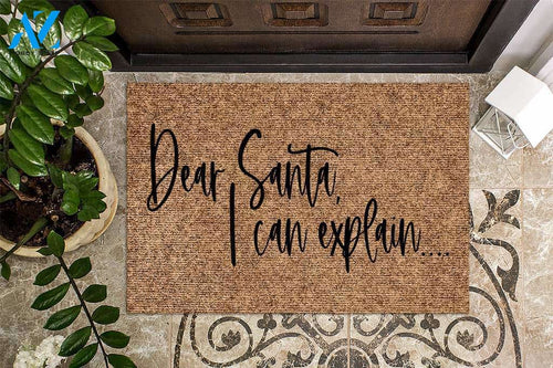 Dear Santa I Can Explain Christmas Doormat | Welcome Mat | House Warming Gift