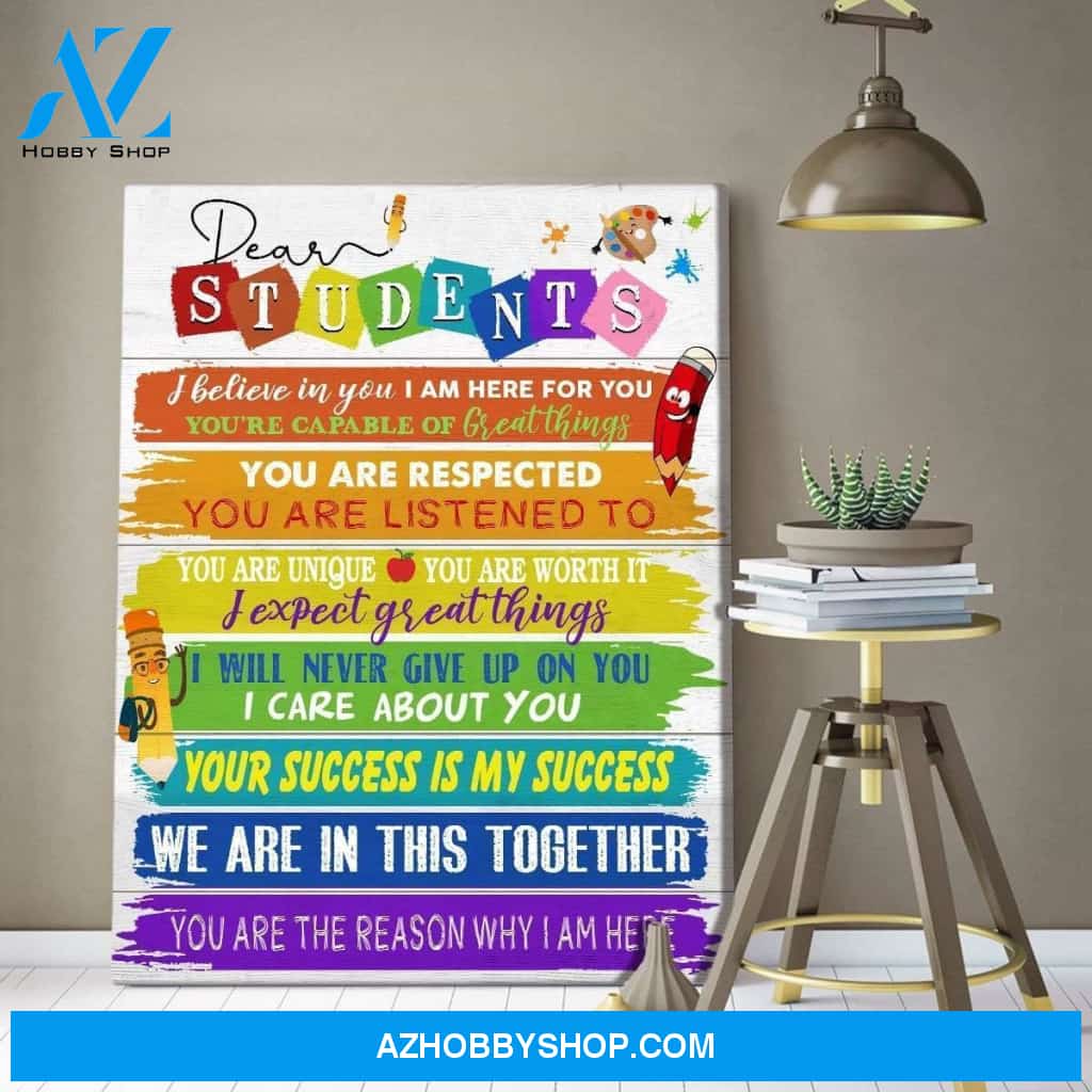 Dear Students 2 Wall Art Canvas, Wall Decor Visual Art