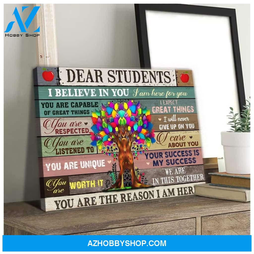 Dear Students Teacher Wall Art Canvas