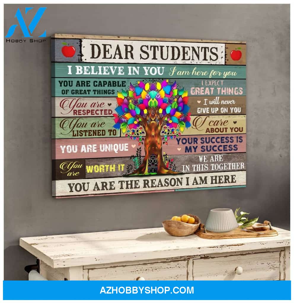 Dear Students Teacher Wall Art Canvas