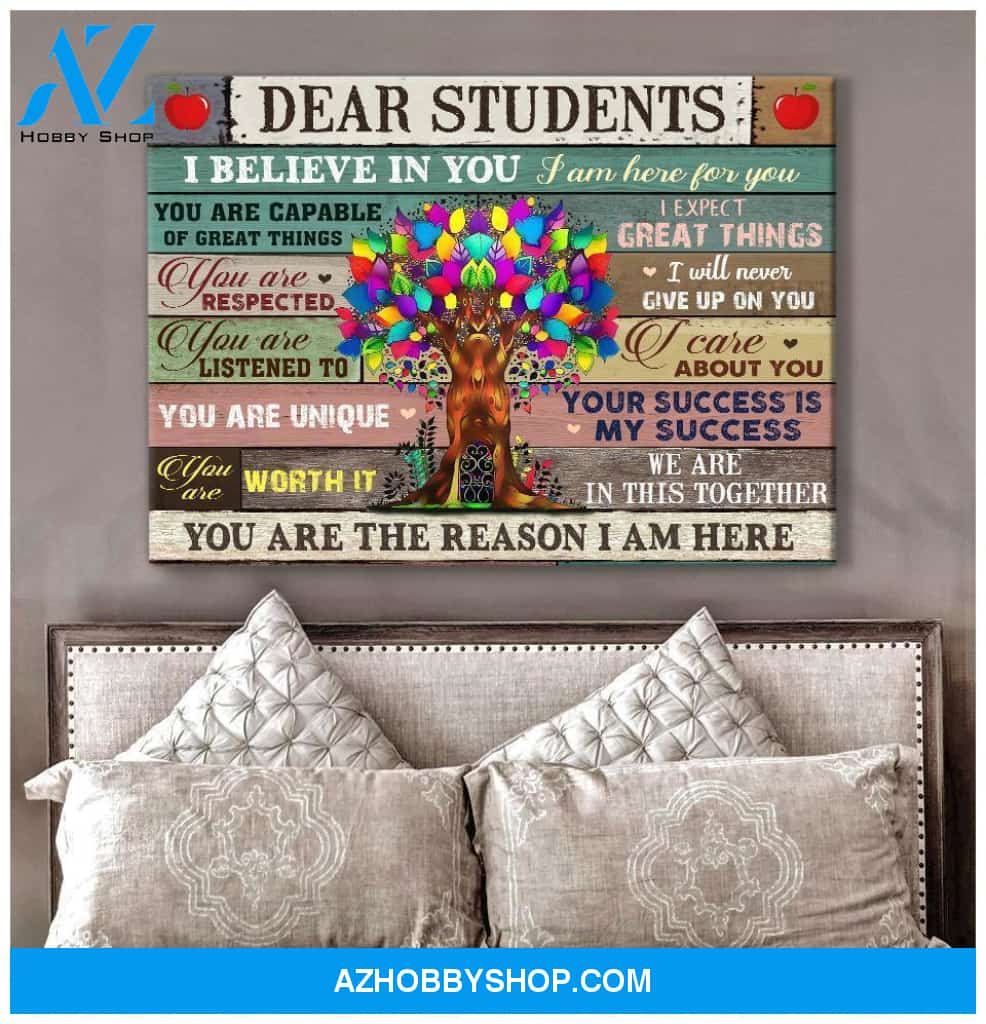 Dear Students Teacher Wall Art Canvas