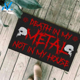 Death in my metal not in my house Skull Doormat | Welcome Mat | House Warming Gift