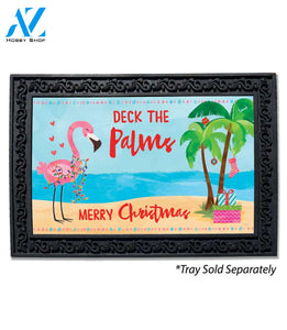 Deck the Palms Flamingo Doormat - 18" x 30"