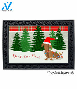 Deck the Paws Dachshund Doormat - 18" x 30"