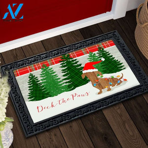 Deck The Paws Dachshund Doormat